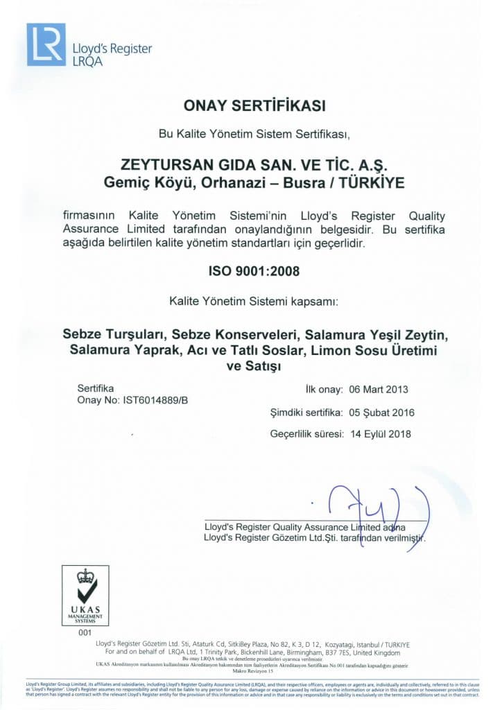 Zeytursan_QMS_Certificate_2016_UKAS_tr