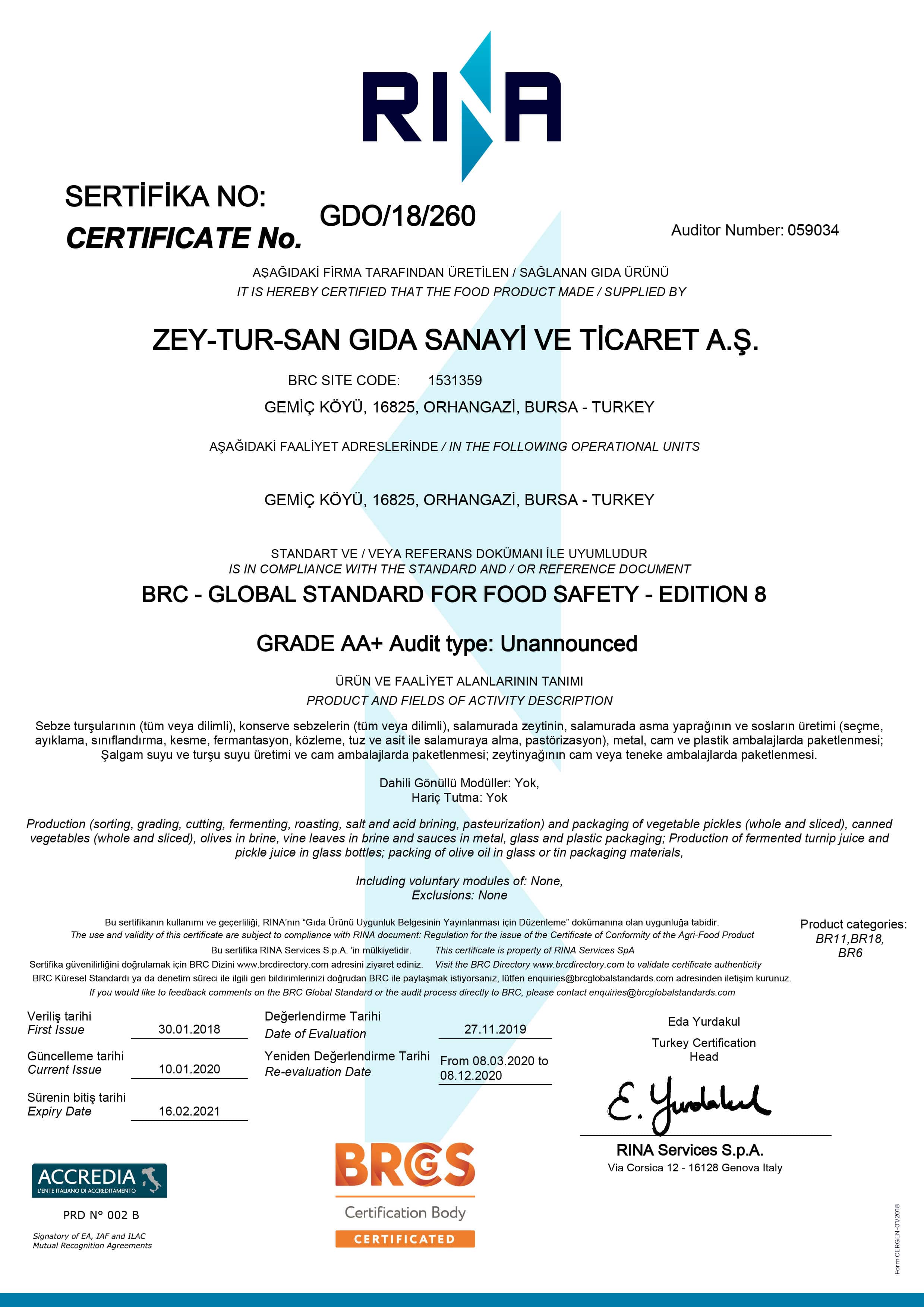 BRC Certificate_Zey-Tur-San (2019-2020)
